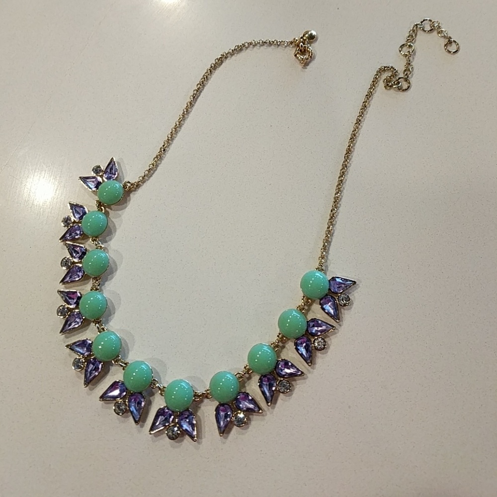 Crystal and Stone Statement Necklace